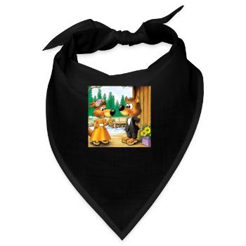 Hochzeit der Füchse - Bandana - Schwarz - Vorne