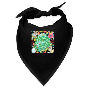 Frohe Feiertage - Bandana - Schwarz - Vorne