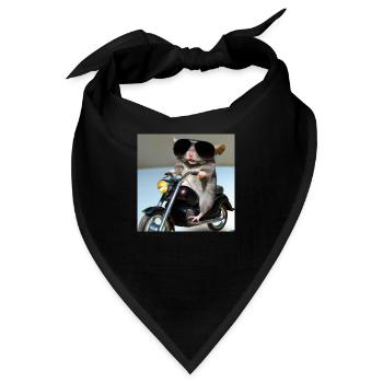 Badass Mouse - Bandana - Schwarz - Vorne