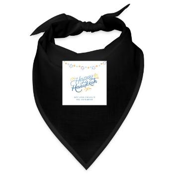 Happy Hanukkah - Bandana - Schwarz - Vorne