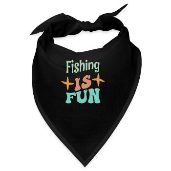 Fishing in Fun - Bandana - Schwarz - Vorne