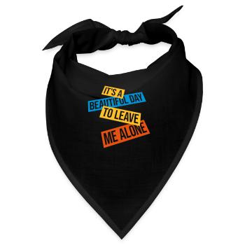 leave me alone day - Bandana - Schwarz - Vorne