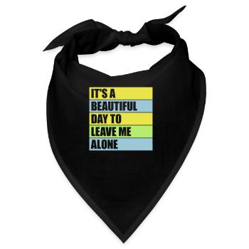 leave me alone day - Bandana - Schwarz - Vorne