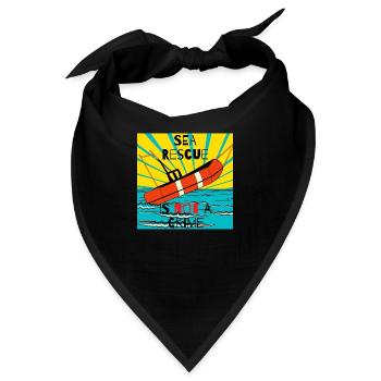 Seenotrettung ist kein Verbrechen - Bandana - Schwarz - Vorne