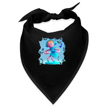 LUSTIGE MUSIK ILLUSTRATION 2 - Bandana - Schwarz - Vorne