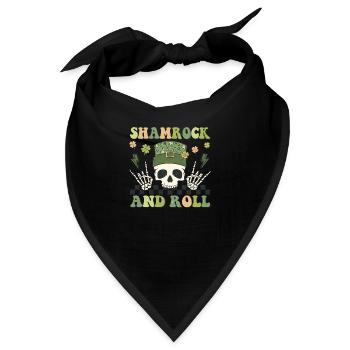 Shamrock and Roll - Bandana - Schwarz - Vorne