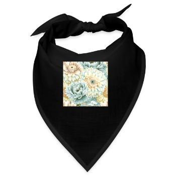 Floral Design 3 - Bandana - Schwarz - Vorne