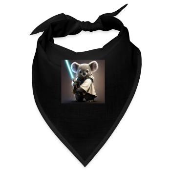 Padawan Koala Kenobi mit seinem Lichtschwert - Bandana - Schwarz - Vorne