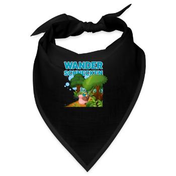 die Wanderschnecken blau - Bandana - Schwarz - Vorne
