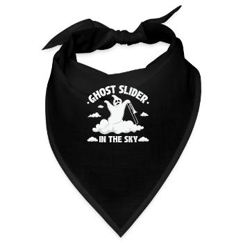 Halloween Trombone Ghost Slider, Funny Trombonist - Bandana - Schwarz - Vorne