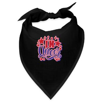 I´m Queer - Bandana - Schwarz - Vorne