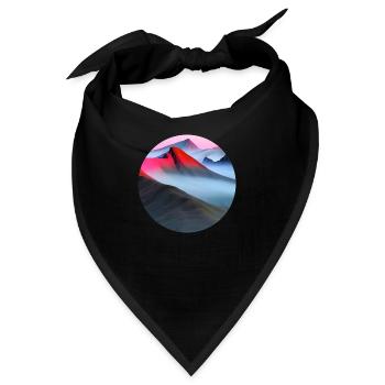 Sonnenuntergang im Gebirge - Bandana - Schwarz - Vorne