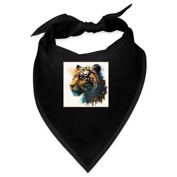 Wilder Glamour Tiger - Bandana - Schwarz - Vorne