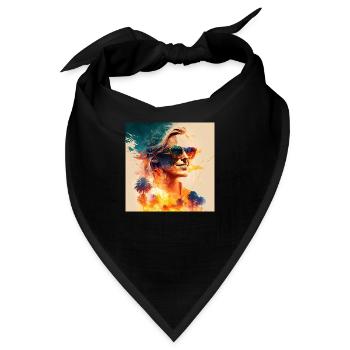 Eine Frau in der Sonne - Bandana - Schwarz - Vorne
