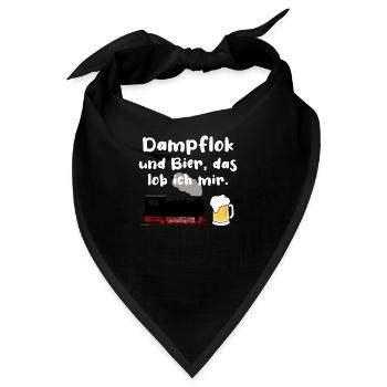 Eisenbahn Dampflok Bier Eisenbahner Zug - Bandana - Schwarz - Vorne