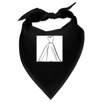 Einstrichzeichnung eines Kleides - Bandana - Schwarz - Vorne