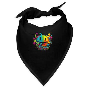 Arcade Neon Gaming Monster - Bandana - Schwarz - Vorne