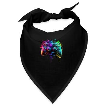 Neon Gaming Controller / Kontroller - Bandana - Schwarz - Vorne