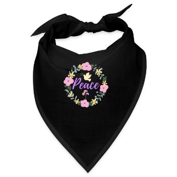 Peace - Bandana - Schwarz - Vorne