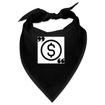 Investieren mit Stil: Dollarzeichen-Motiv - Bandana - Schwarz - Vorne