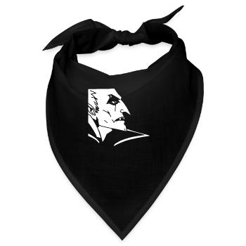 Vampir im Profil Holzschnitt - Bandana - Schwarz - Vorne