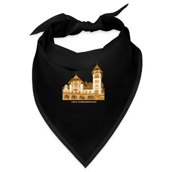 Hof Saale Theresienstein Design Franken Bayern - Bandana - Schwarz - Vorne
