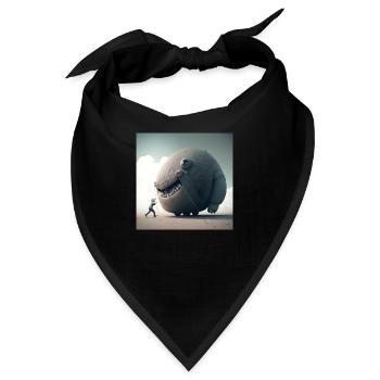 Seltsam nach oben geht runter - Bandana - Schwarz - Vorne