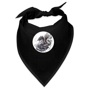 Drachenwolke aus Rauch - Bandana - Schwarz - Vorne