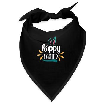 Happy Easter Frohe Ostern - Bandana - Schwarz - Vorne