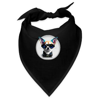 Chihuahua futuristisch - Bandana - Schwarz - Vorne