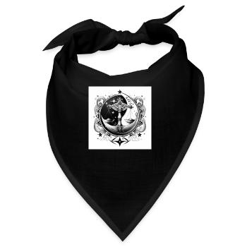 Balance Ying Yang - Bandana - Schwarz - Vorne