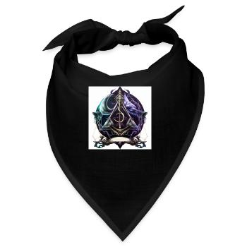 Farbiges okkultes Symbol - Bandana - Schwarz - Vorne