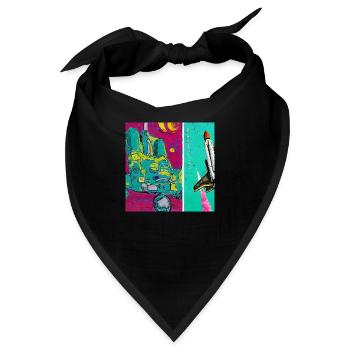 Space Shuttle Van Gogh - Bandana - Schwarz - Vorne