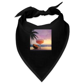 Cocktail 3 Geschenk - Bandana - Schwarz - Vorne