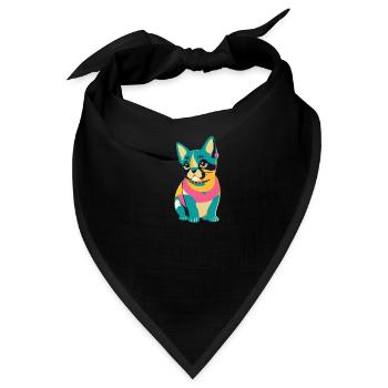 Verspielter Welpe - Bandana - Schwarz - Vorne