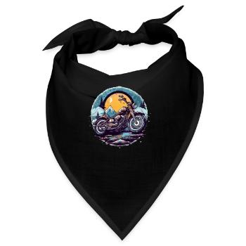Motorrad-Chopper - Bandana - Schwarz - Vorne