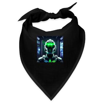 Cyberpunk Weltraumsoldat - Bandana - Schwarz - Vorne