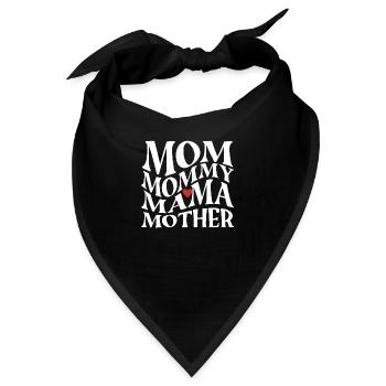 Muttertag - Mama Mama Mama Mutter - Bandana - Schwarz - Vorne
