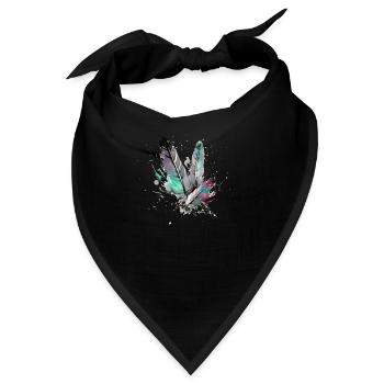 Feder - Bandana - Schwarz - Vorne