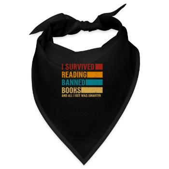 I Survived Reading Banned Books - Bandana - Schwarz - Vorne