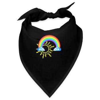 Regenbogen - Bandana - Schwarz - Vorne