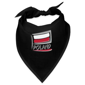 Poland Fahne Flagge - Bandana - Schwarz - Vorne