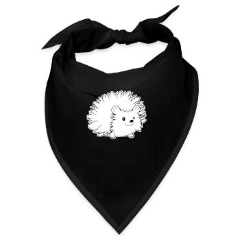 Igel Wald Stachelig Tier - Bandana - Schwarz - Vorne