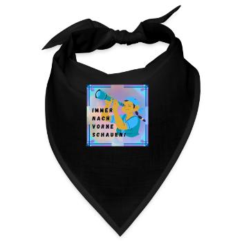 Immer nach vorne schauen - Bandana - Schwarz - Vorne