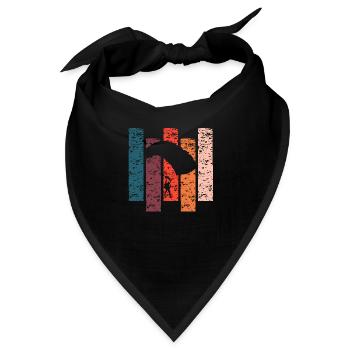 Vintage Geschenk Fallschirm - Bandana - Schwarz - Vorne