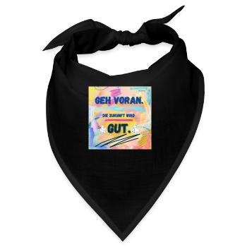 Die Zukunft wird gut - Bandana - Schwarz - Vorne