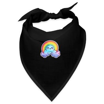 Happy Rainbow - Bandana - Schwarz - Vorne