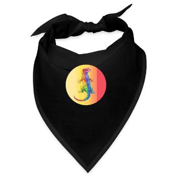Gecko - Bandana - Schwarz - Vorne