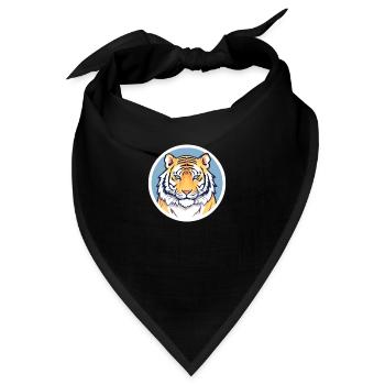 Majestätischer Tiger - Bandana - Schwarz - Vorne