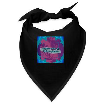 Ruhe Zitat - Bandana - Schwarz - Vorne